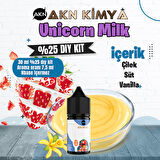 Unicorn Milk Cutwood Yoğun Dıy Kit Çilek Süt Vanilya Gıda Aroması %25 Oranda Aroma İçerir (Hazır Değildir )