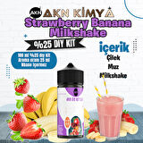 Strawberry Banana Milkshake Yoğun Dıy Kit Çilek Muz Gıda Aroması %25 Oranda Aroma İçerir (Hazır Değildir )