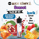Sonset Yoğun Dıy Kit Şeftali Çilek Ananas Gıda Aroması %25 Oranda Aroma İçerir (Hazır Değildir )