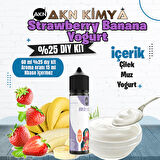 Strawberry Banana Yoğurt Yoğun Dıy Kit Çilek Muz Yogurt Gıda Aroması %25 Oranda Aroma İçerir (Hazır Değildir )