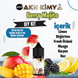 Berry Mojito Dıy Kit Limon Böğürtlen Frenk Üzümü Buz Gıda Aroması %20 Oranda Aroma İçerir (Hazır Değildir )