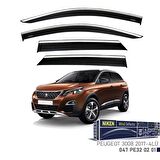 Peugeot 3008 Niken Kromlu Cam Rüzgarlığı 4lü Set 2017 ve Üstü