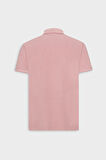 Erkek Çekmeyen Pamuklu Kumaş Slim Fit Dar Kesim Pembe-Beyaz Kıvrılmaz Polo Yaka Tişört