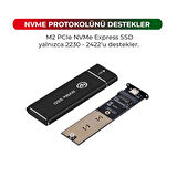 NPO DK02 NVMe M.2  USB-A/Type-C Kablolu Taşınabilir Harici SSD için Boş Kutu