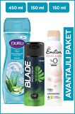 Kişisel Bakım 3'lü Set (Duş Jeli, Erkek & Kadın Deodorant)