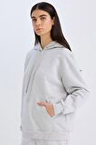 DeFacto Relax Fit Kapüşonlu Kanguru Cepli Kalın Basic Düz Sweatshirt W8071AZ24WNGR210