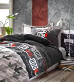Cotton Box Genç Ranforce Nevresim Takımı Tek Kişilik Rock Kırmızı