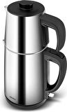 Karaca Gastro Dem 2 in 1 Inox Çay Makinesi ve Su Isıtıcı Chrome