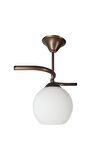 Fuji Bronz Tekli Beyaz Camlı Avize | Kaliteli Modern Metal Avize