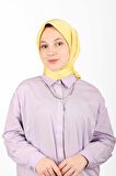 Aker Eşarp Sarı Kadın Düz Polyester Eşarp