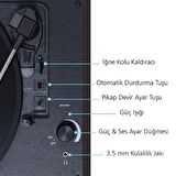 T310CH Şarj Özellikli Plak Çalar 33-45-78 Devir