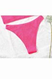 Angelsin Özel Fitilli Kumaş Bikini Altı Pembe