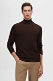 D'S Damat Ds Damat Regular Fit Kahverengi Pamuk Karışımlı Balıkçı Yaka Triko Kazak 5HF06ORT12007