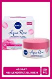 Nivea Aqua Rose Organik Gül Suyu Nemlendirici Jel Krem 50ml, 48 Saat Yoğun Nemlendirici, Aydınlık Cilt