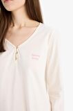 DeFacto Pijama Takımı Uzun Kollu Üst Desenli Uzun Altı-Fall in Love E0856AX25SPPN114