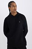 DeFactoFit Standart Fit Kapüşonlu Kapitoneli Sporcu Sweatshirt D0752AX24AUBK81