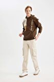 DeFacto Gabardin Pantolon Wide Leg Bol Rahat Kesim Kargo Cepli Düz Paça B5286AX24SPBG700