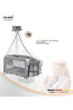 Holmer Coolstyle (Deluxe Kumaş) Premium Cibinlikli Anne Yanı/Oyun Parkı/Park yatak 70x110cm Deluxe Gri