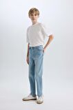 DeFacto Erkek Çocuk Straight Fit Düz Paça Cepli Basic Düz Jean Pantolon C3697A824WNNM39