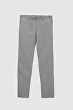 D'S Damat Slim Fit Gri Beli Lastikli Bağcıklı Fermuarlı Likralı Rahat Jogger Pantolon 2HC03ORTJGR01