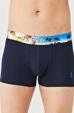 U.S. Polo Assn. Erkek 3'lü Boxer Mint-Lacivert-Gri