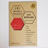 BEEBEZZ 3'LÜ BÜYÜK BOY (L) SET / KIRMIZI PUANTİYE
