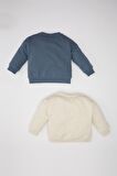 DeFacto Erkek Bebek Bisiklet Yaka Baskılı İçi Yumuşak Tüylü 2'li Sweatshirt D5785A524WNIN257