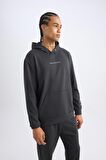 DeFactoFit Standart Fit Kapüşonlu Arma Baskılı Kanguru Cepli Skuba Dalgıç Kumaş Sporcu Sweatshirt D1892AX24AUAR231