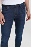 Erkek K.mavı Slim Fit Dar Kesim Magic Denim Esnek Jean Kot Pantolon