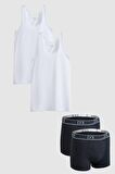 Ds Damat Lacivert %100 Pamuk 2'Li Atlet Boxer Takim 2HCBNORTATBOX 2HCBNORTATBOX