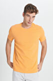 Erkek Kavun Icı Slim Fit Dar Kesim Bisiklet Yaka Kısa Kollu Yumuşak Tuşeli Basic Tişört
