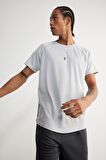 DeFactoFit Hızlı Kuruyan Slim Fit Dar Kesim Bisiklet Yaka Baskılı Sporcu Kısa Kollu Tişört V2887AZ25SPGR91