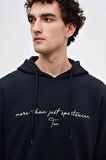 Twn Relaxed Fit Lacivert Nakışlı Sweatshirt 3ECE24ORT0493