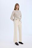 DeFacto Fitilli Kadife Pantolon Wide Leg Yüksek Bel Geniş Bol Paça Basic Düz Cepli A4685AX24WNER78