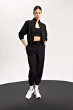 DeFactoFit Sporcu Dokuma Jogger Eşofman Altı Standart Fit A2437AX24SPBK81