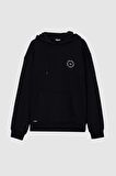 Twn Relaxed Fit Siyah Baskılı Sweatshirt 3ECE24ORT0240