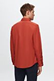 Regular Fit Turuncu Düz Gömlek 8HC02ORT14327