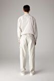 DeFacto Yazlık Gabardin Pantolon Straight Fit Bol Rahat Kesim Cepli Düz Paça B4089AX24SPGR368