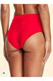 Kırmızı Süper Yüksek Bel Bikini Altı