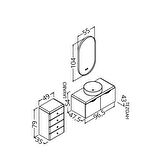 BELISSIMO 100 CM ANTRASİT LAVABOLU BANYO DOLABI  ANTRASİT /  KAYIN - YAN ÜNİTE DAHİL