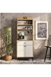 Mezza 5204 SIESTA 69CM KAHVE KÖŞESİ ÇOK AMAÇLI DOLAP 2 KAPAKLI 1 ÇEKMECELİ KİLER MUTFAK DOLABI SEPET-BEYAZ