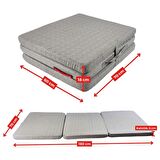 Xpermate Katlanır Yatak Yer Yatağı  Katlanır Sünger Yatak Misafir Yatağı 70X180X6 Gri