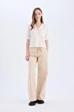 DeFacto Coool Gabardin Pantolon Wide Leg Yüksek Bel Geniş Bol Paça E1794AX25SPER222