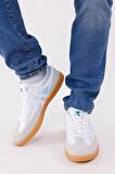 Dijital Baskı Unisex Beyaz-Mavi Sneaker Ayakkabı