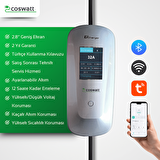 Coswatt Elektrikli Araba Taşınabilir Şarj Cihazı 22 kW / 32A / Tip-2 / 5x32A Fiş / Trifaze / 5m / Çantalı / Ev Tipi Dönüştürücü Kablolu