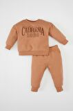DeFacto Kız Bebek 2'li Takım Baskılı Bisiklet Yaka Sweatshirt Üst Beli Lastikli Eşofman Altı D0815A524AUBN564