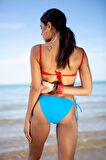 Mavi Kenarları İnce İpli Bağcıklı Bikini Altı