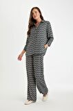 DeFacto Regular Fit Desenli Uzun Kollu Gömlek C3818AX24AUNV30