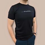Erkek Slim Fit Enjeksiyon Baskılı Pamuklu T-Shirt
