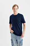 DeFacto Regular Fit Bisiklet Yaka Baskılı Kısa Kollu Ağır Kumaş Tişört B4290AX24SPNV256